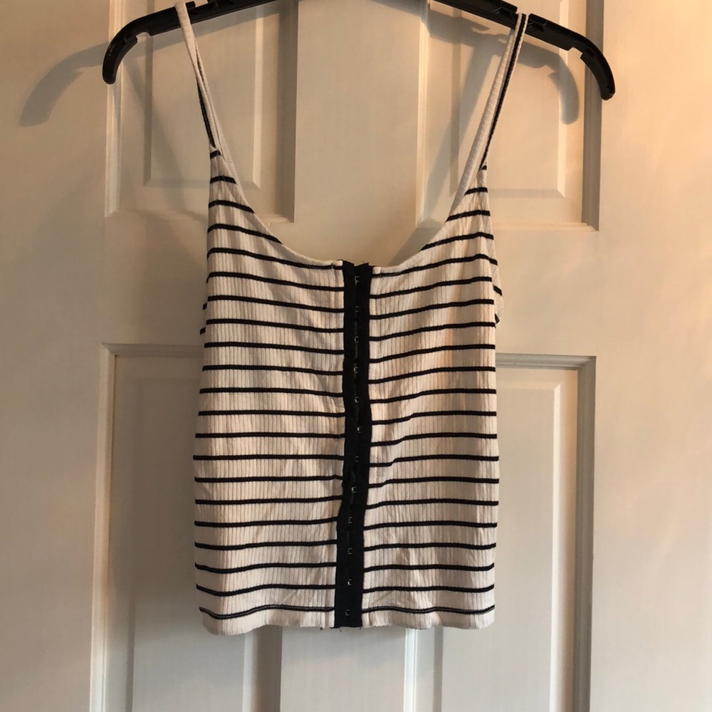 Striped american eagle tank